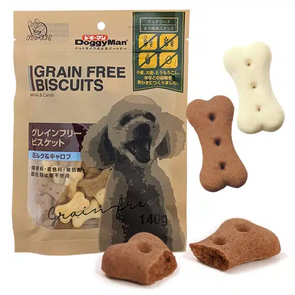 Ласощі DoggyMan Biscuits Milk & Carob беззернове печиво з молоком і керобом для собак