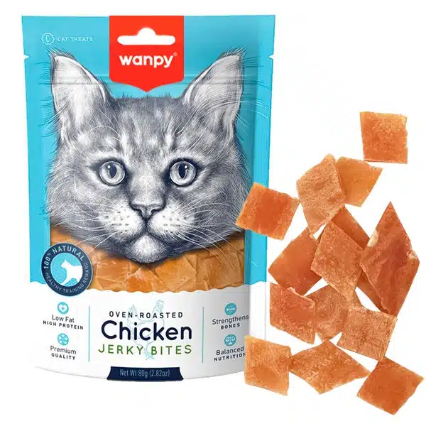 Ласощі Wanpy Chicken Jerky Bites з куркою для котів
