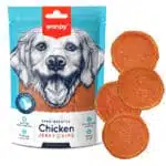 Ласощі для собак Wanpy Chicken Jerky Chips Чіпси курячі в'ялені, 100 г