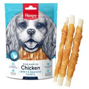 Ласощі Wanpy Chicken Jerky & Rawhide Twists з куркою для собак