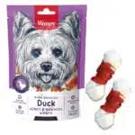 Ласощі для собак Wanpy Duck Jerky & Rawhide Wraps Кістка з вузлами та в'яленою качкою, 100 г