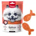 Ласощі для собак Wanpy Salmon Fish Shape Bites Шматочки лосося рибки, 100 г