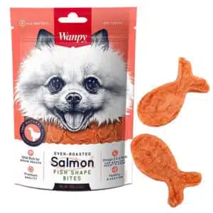 Ласощі Wanpy Salmon Fish Shape Bites з лососем для собак, 100 г