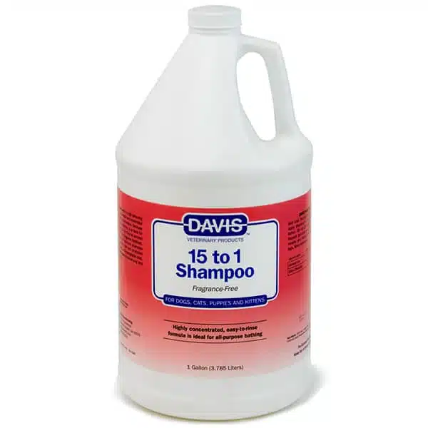 Шампунь без запаху для собак та котів концентрат Davis 15 to 1 Fragrance-Free, 3,8 л