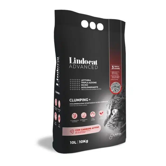Наповнювач бентонітовий з додаванням активованого вугілля LINDOCAT Advanced Clumping + Active Carbon (10 л)