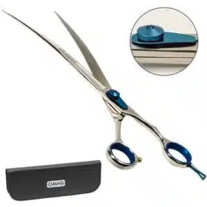 Вигнуті ножиці Davis Extreme Edge Blue Curved для стрижки собак