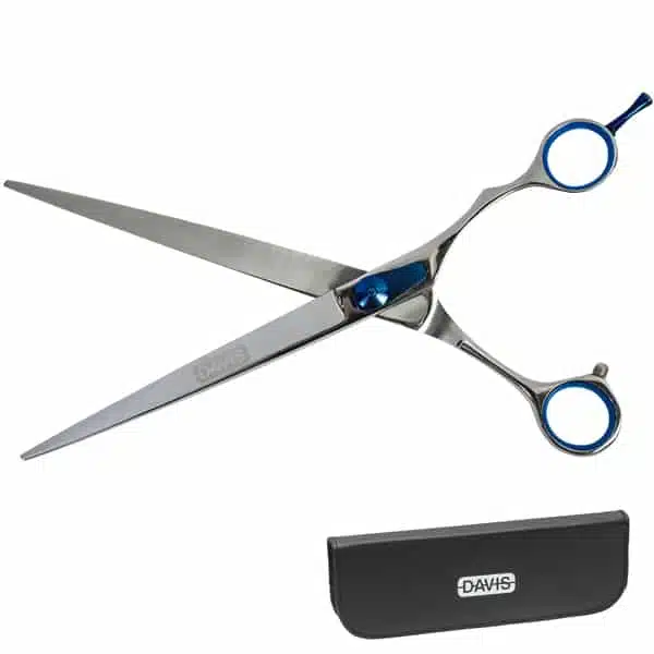 Прямі ножиці для стрижки собак Davis Extreme Edge BLUE Straight