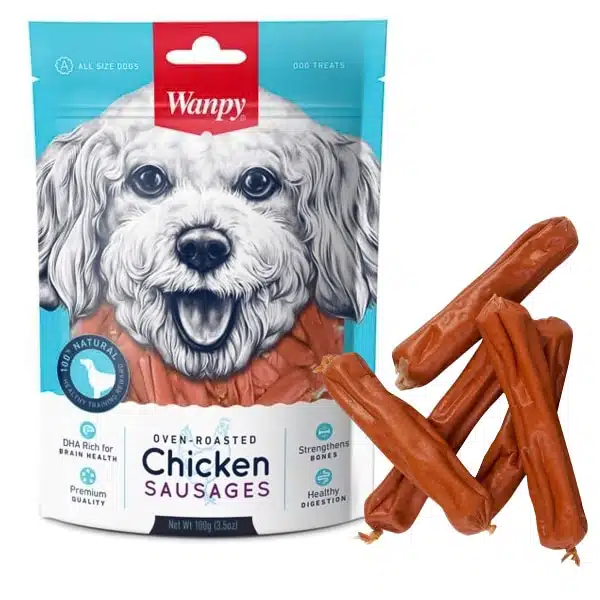 Ласощі Wanpy Chicken Sausages курячі сосиски для собак, 100 г
