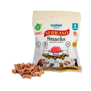 serrano snacks para perros bolsa buey mediterranean natural 1 amigovet