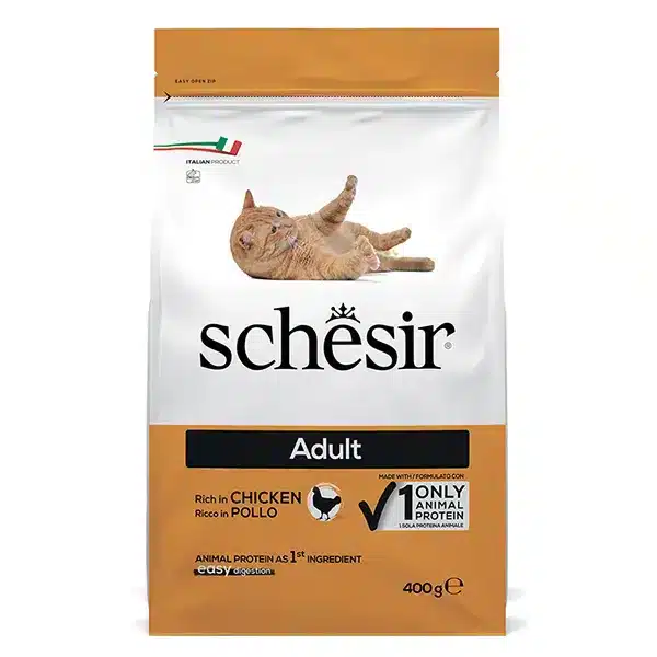 Сухий корм для дорослих котів Schesir Cat з куркою