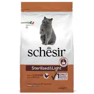 Сухий корм Schesir Sterilized&Light для стерилізованих котів з куркою