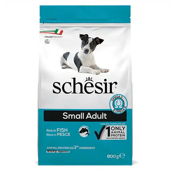 Сухий корм для дорослих собак малих порід Schesir Dog з рибою