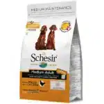 Сухой корм для взрослых собак средних пород Schesir Dog с курицей для взрослых собак