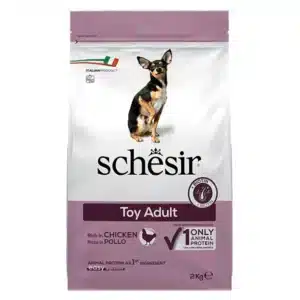 Сухий корм для дорослих собак мініатюрних порід Schesir Dog Toy Adult з куркою
