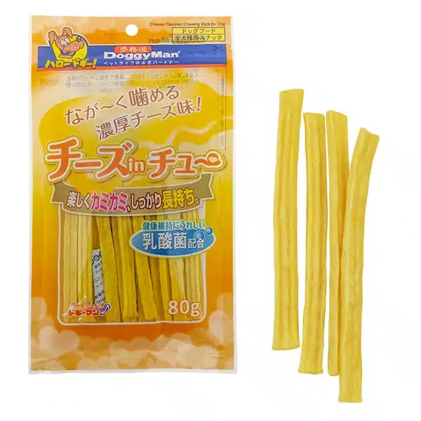 Жувальні ласощі для собак DoggyMan Cheese Chewing Stick палички з сиром S, 80 г