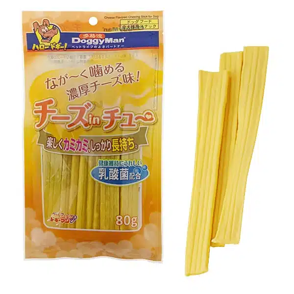 Жувальні ласощі для собак DoggyMan Cheese Chewing Stick палички з сиром М, 80 г