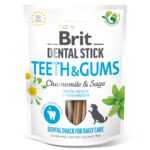 Лакомство для собак Brit Dental Stick Teeth & Gums с ромашкой и шалфеем, ​7 шт