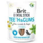 Лакомство для собак Brit Dental Stick Teeth & Gums с ромашкой и шалфеем, ​7 шт