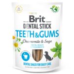 Ласощі для собак Brit Dental Stick Teeth & Gums з ромашкою та шавлією, ​7 шт