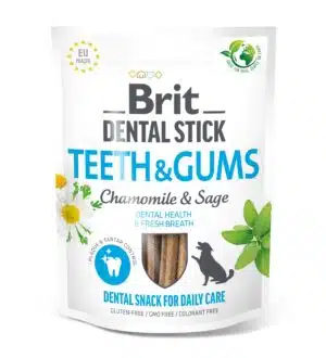 Ласощі Brit Dental Stick Teeth & Gums з ромашкою та шавлією для собак, 7 шт