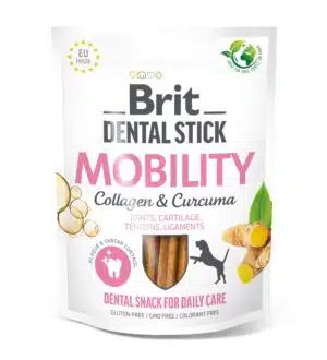 Ласощі Brit Dental Stick Mobility з колагеном і куркумою для собак