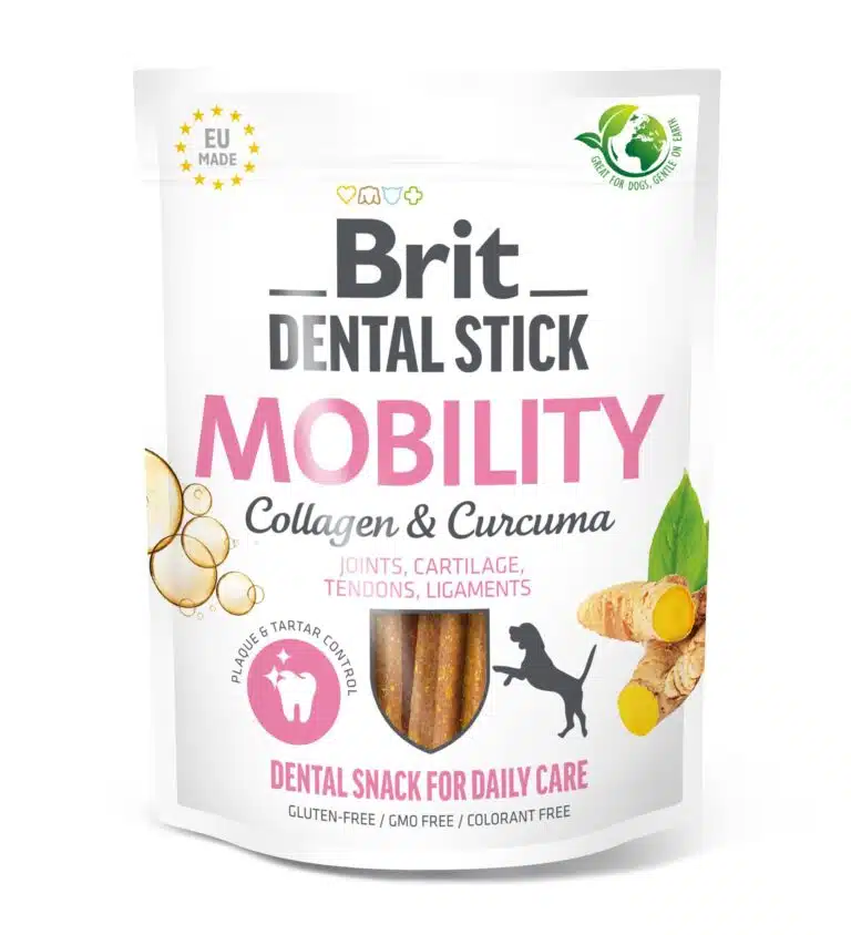 Ласощі Brit Dental Stick Mobility з колагеном і куркумою для собак