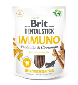 Ласощі Brit Dental Stick Immuno з імунопробіотиками та корицею для собак, 7 шт