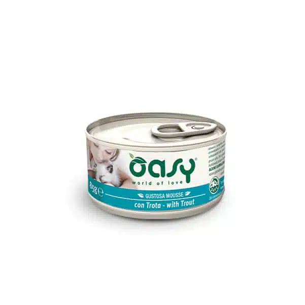 Вологий корм для котів OASY з фореллю, 85 г