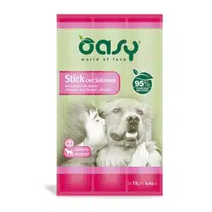 Ласощі OASY Stick м'ясні палички з лососем для собак