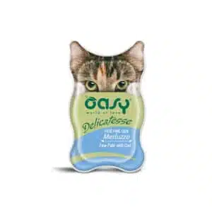 Вологий корм OASY Adult паштет делікатес з тріскою для котів, 85 г