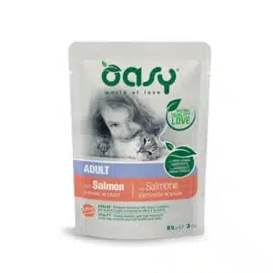 Вологий корм для дорослих котів Oasy Chunks in Gravy Adult з лососем, 85 г