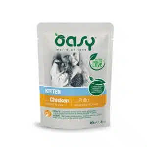 Вологий корм для кошенят Oasy з куркою, 85 г