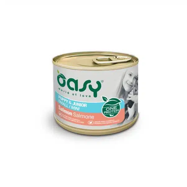 Вологий корм Oasy One Protein Formula Puppy Small для цуценят з лососем, 200 г