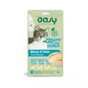 Ласощі Oasy Creamy кремовий мус з тунцем для котів, 4 шт по 15 г