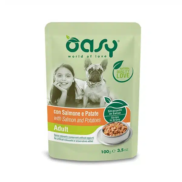 Вологий корм Oasy One Protein Formula Adult для собак з лососем і картоплею, 100 г