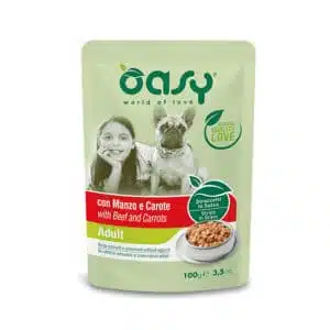 Вологий корм Oasy One Protein Formula Adult для собак з яловичиною і морквою, 100 г