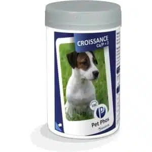 Вітаміни Pet-Phos Croissance Canin Growth Ca/P=2 для собак, 100 таб