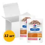 Вологий корм для котів Hill’s Prescription Diet k/d підтримка функції нирок, з лососем 12шт x 85 г
