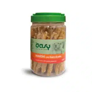 Ласощі Oasy Jerky Rawhide Twisted Stick з куркою для собак, 350 г