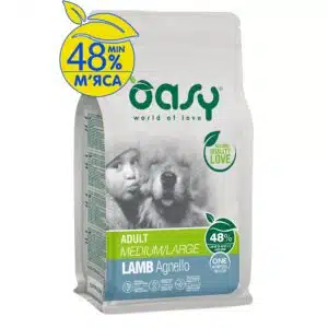 Сухий корм Oasy One Animal Protein Adult Medium/Large для собак з ягням