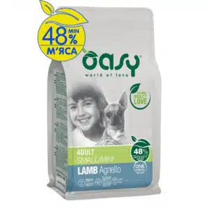 Сухий корм Oasy One Animal Protein Puppy Small для цуценят малих порід з ягням