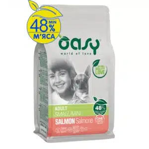 Сухий корм Oasy One Animal Protein Adult Small для собак малих порід з лососем
