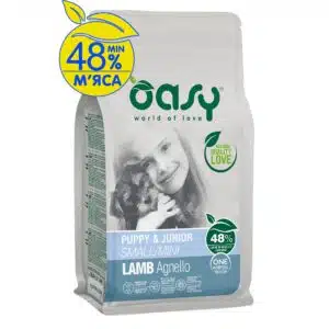Сухий корм Oasy One Animal Protein Puppy Small для цуценят малих порід з ягням