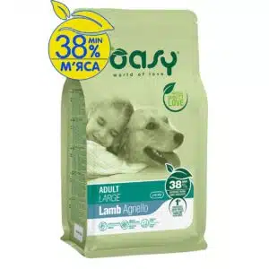 Сухий корм для дорослих собак великих порід Oasy Lifestage Adult Large з ягням