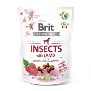 Ласощі Brit Care Crunchy Cracker з комахами і ягням для собак, 200 г