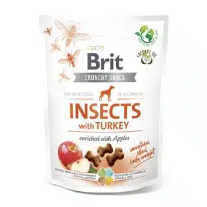 Ласощі Brit Care Dog Crunchy Cracker з комахами та індичкою для собак, 200 г