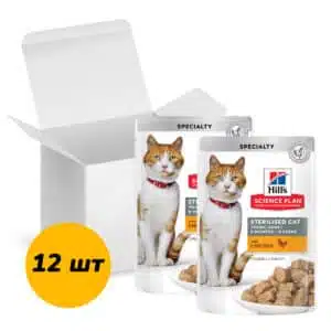 Корм Hill's Science Plan Young Adult Sterilised з куркою для котів, 12 шт x 85 г