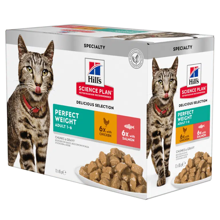 Вологий корм для дорослих котів Hill's Science Plan Adult Perfect Weight з куркою і лососем, 85 г