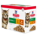 Влажный корм для котят Hill's Science Plan Kitten, с курицей и с индейкой, пауч, 85г (6+6 шт)