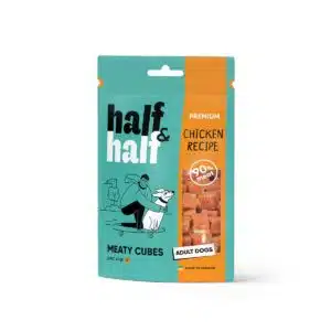 Ласощі Half&Half кубики з куркою для собак, 100 г